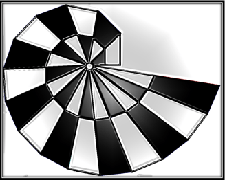 Black and White Theodorus Spiral