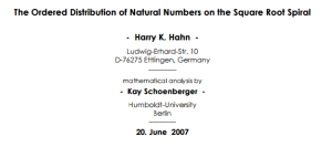 Ordered distribution of natural numbers
