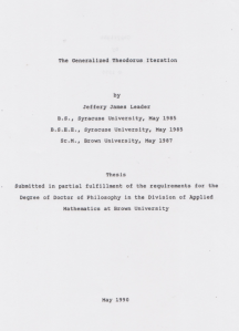 The Generalised Theodorus Iteration - cover