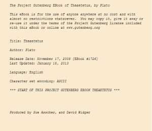 Theaetetus